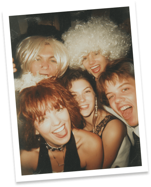 Zdjęcie polaroid przyjaciół